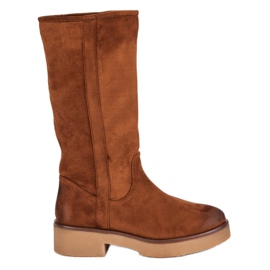 Corina Dámské semišové kozačky hnědý