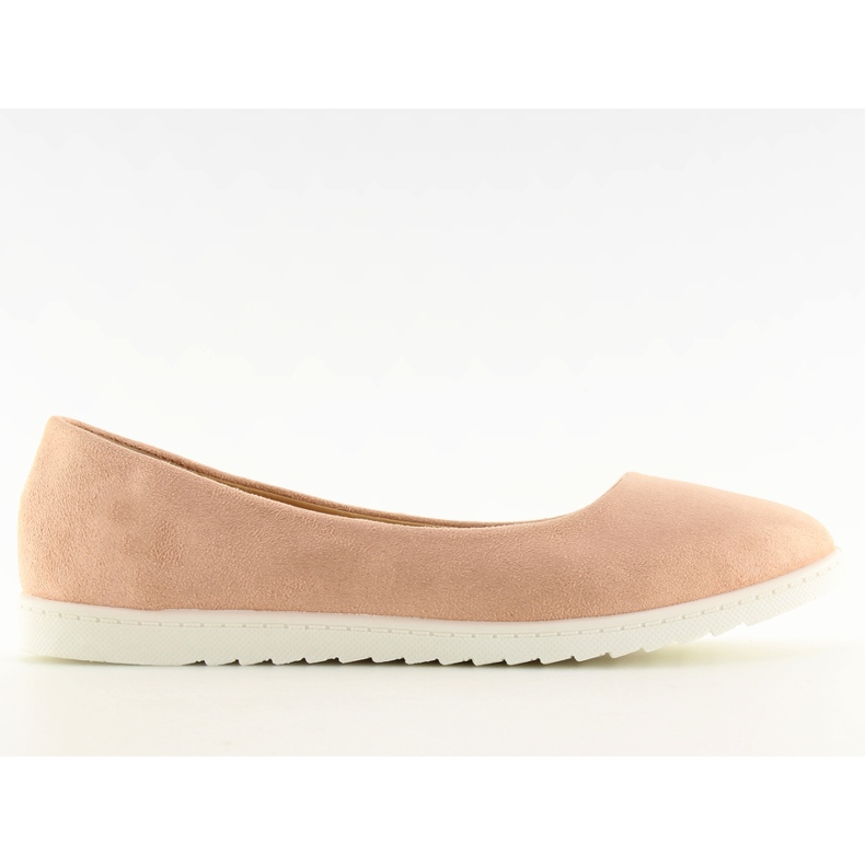 Hladké růžové dámské baleríny BH1236-BL Pink růžový