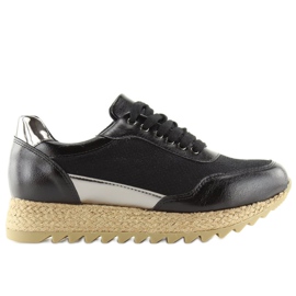 Black 99-06 Černé sportovní boty espadrilky černý