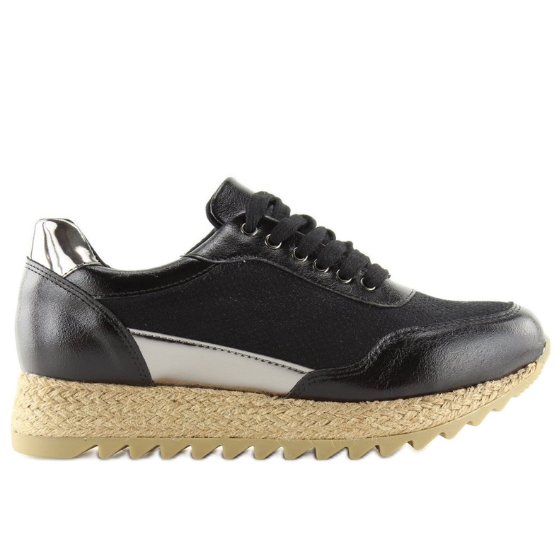 Black 99-06 Černé sportovní boty espadrilky černá