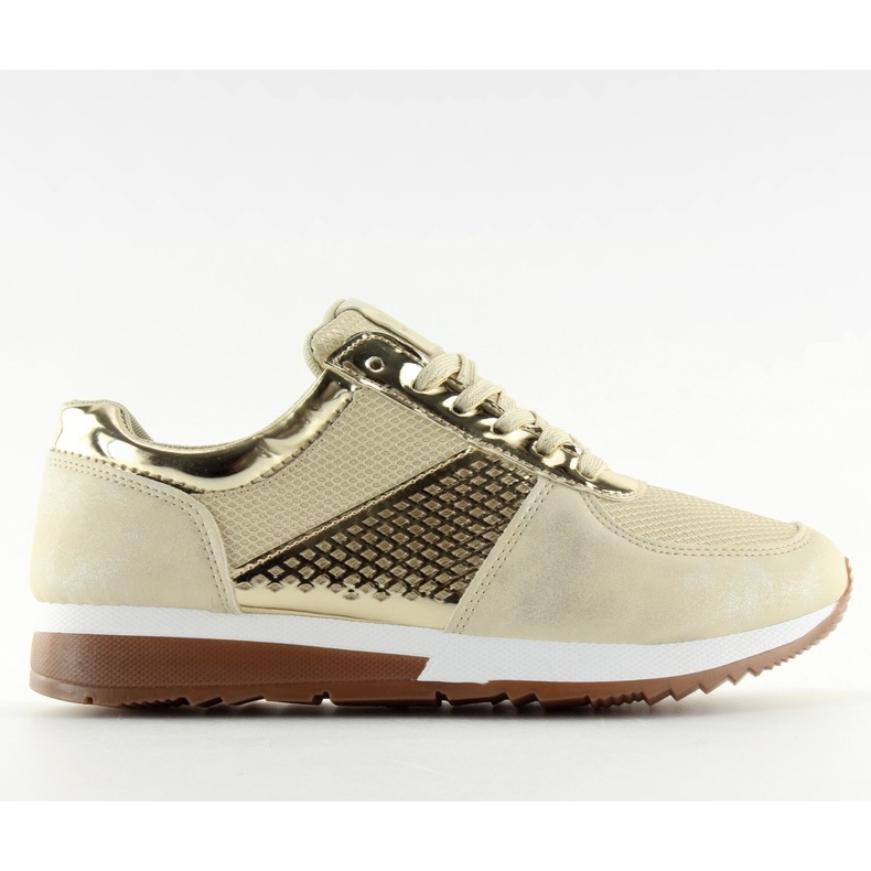 Dámské zlaté sportovní boty N007 Gold zlatý Dámské zlaté sportovní boty N007 Gold zlatý