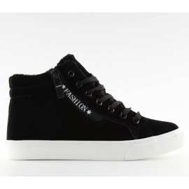 Černé teplé kotníkové tenisky W-3072 Black černý