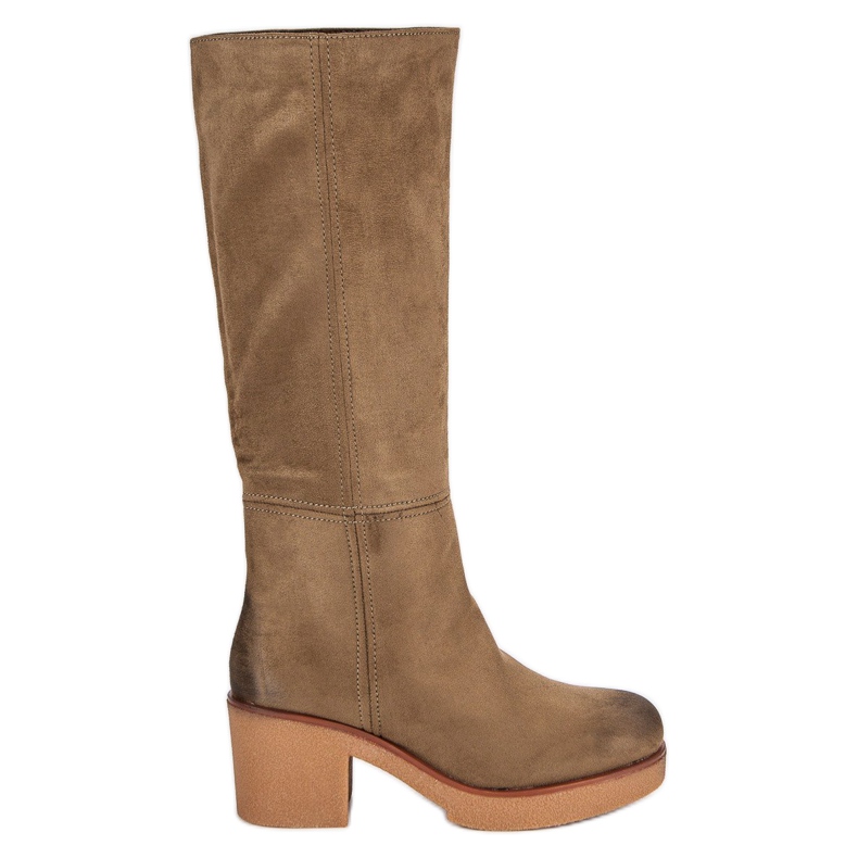 Corina Dámské semišové kozačky hnědý