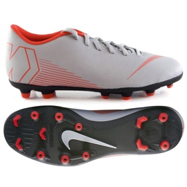 Kopačky Nike Mercurial Vapor 12 Club M AH7378-060 vícebarevný šedá Kopačky Nike Mercurial Vapor 12 Club M AH7378-060 vícebarevný šedá