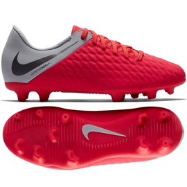 Kopačky Nike Hypervenom Phantom 3Club Fg Jr AJ4146-600 vícebarevný červený