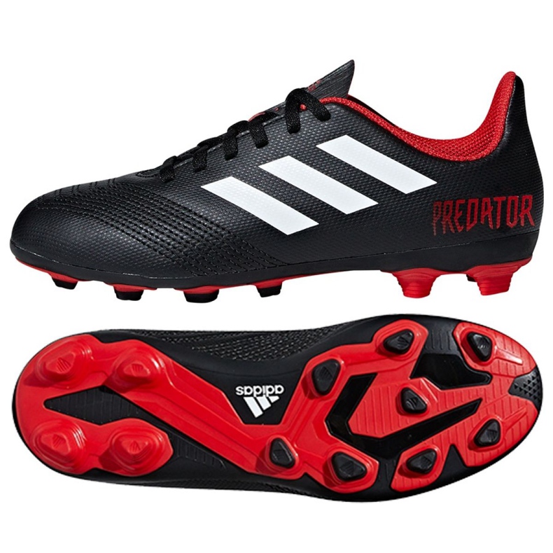 Kopačky Adidas Predator 18.4 FxG J Jr DB2323 vícebarevný černá