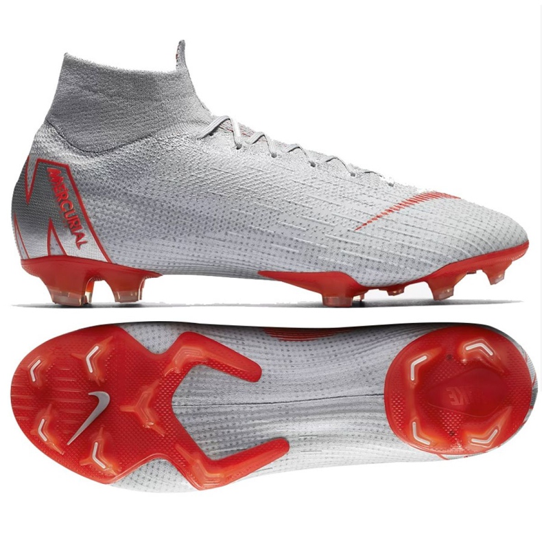 Kopačky Nike Mercurial Superfly 6 Elite Fg M AH7365-060 šedá červené Kopačky Nike Mercurial Superfly 6 Elite Fg M AH7365-060 šedá červené