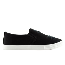 Tenisky slip-on černé BL126P Black černý