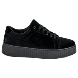 McKey Velurové tenisky Creepers černý