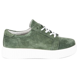 Filippo Kožené tenisky Creepers zelený