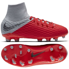 Kopačky Nike hypervenom Phantom 3 Academy Df Fg Jr AH7287-600 červený červený