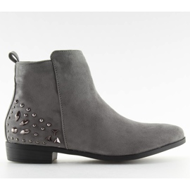 Šedé kozačky Jodhpur MB188-112 šedé šedá