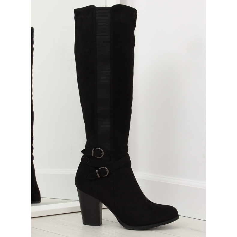 Černé vysoké podpatky 103-GG černé černá