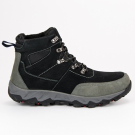 Original Walkman Shoes Kožené trekkingové boty černý