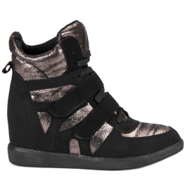 Lesklé tenisky černý