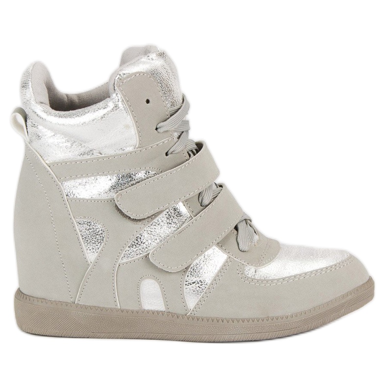 Lesklé tenisky šedá