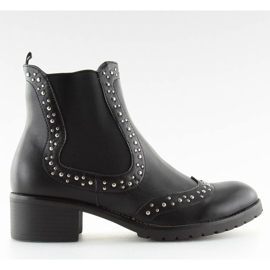 Kotníkové boty s černými čepy FC-H63 Black