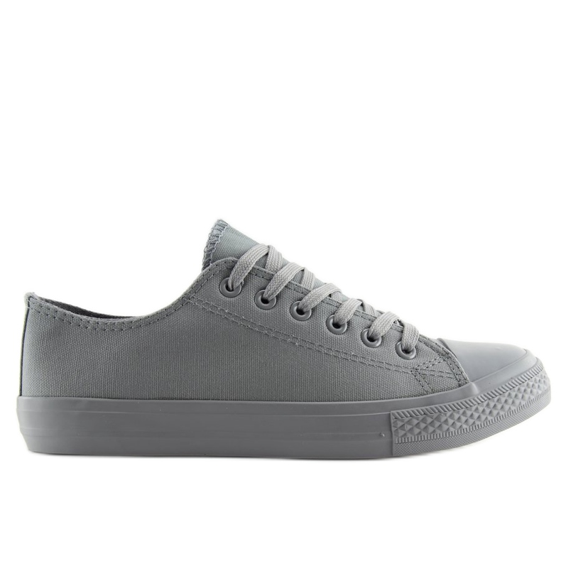 Šedé dámské jednobarevné šedé tenisky NB176 Grey šedá