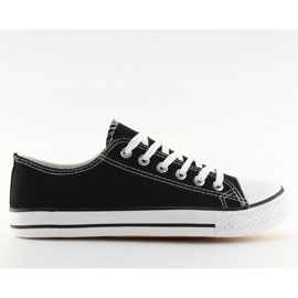 Klasické dámské černé tenisky XL03 Black (bílá podrážka) černý