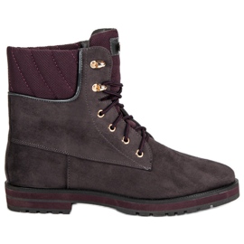 Lucky Shoes Pracovníci ze šedého semiše šedá Lucky Shoes Pracovníci ze šedého semiše šedá