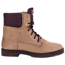 Lucky Shoes Pracovníci z hnědého semiše hnědý Lucky Shoes Pracovníci z hnědého semiše hnědý