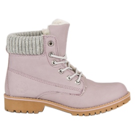 Fialové lapače s ovčí kůží MCKEYLOR fialový