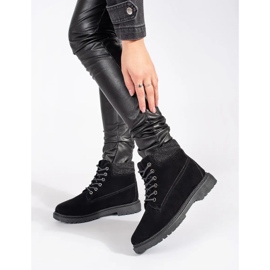 Original Walkman Shoes Černé kožené boty černá Original Walkman Shoes Černé kožené boty černá