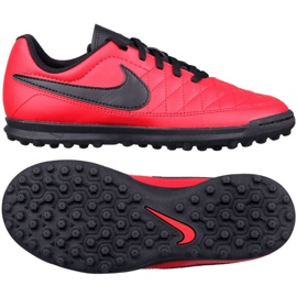 Kopačky Nike Majestry Tf Jr AQ7896-600 červený červený