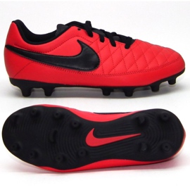 Kopačky Nike Majestry Fg Jr AQ7897-600 červený červený