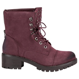 Stylové kaštanové VINCEZA Workers červený