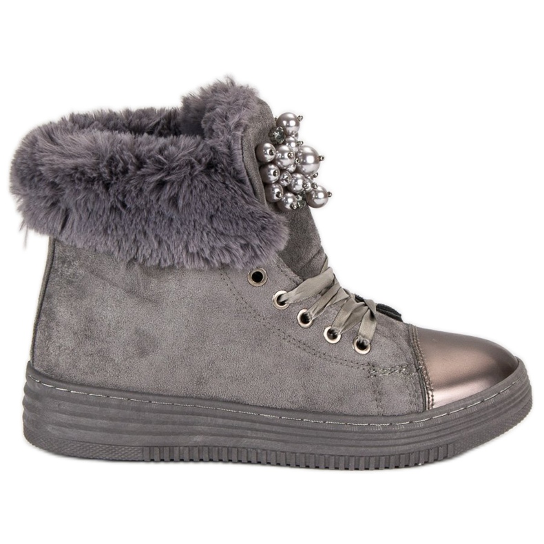 Teplé tenisky šedá