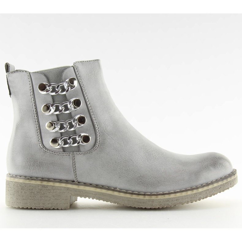 Šedé boty Jodhpur boty šedé F2333 šedé šedá