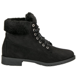 Seastar Semišové vázané boty černý