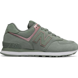New Balance Wl574nbl osivo se šampaňským kovovým zelený