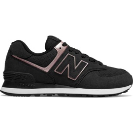 New Balance Wl574nbk černá se šampaňským kovovým černý