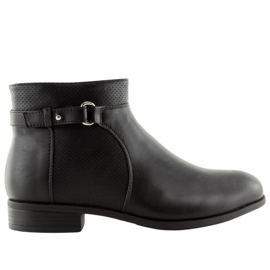 Černé dámské černé kozačky 3756 Black černý