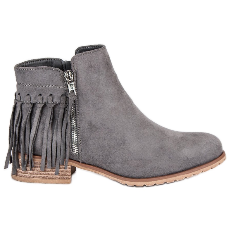 Kayla Boho semišové boty šedá