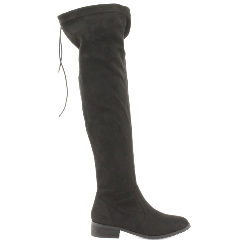 M.Daszyński Černé kozačky nad kolena Daszyński 1602 černá