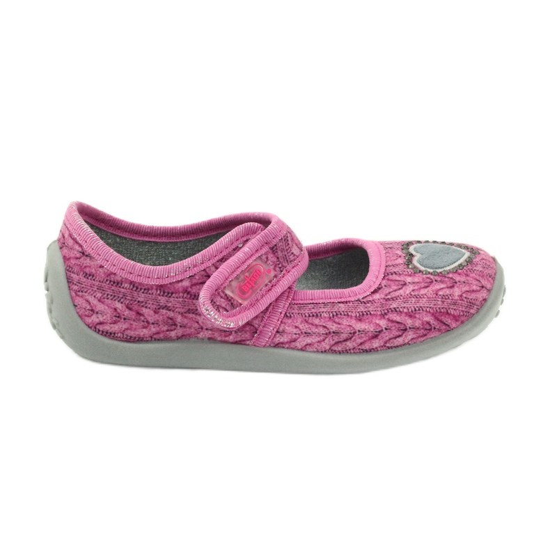 Befado dětské boty balerínky pantofle 945x325 šedá růžový