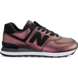 New Balance Wl574ksb Sheen Pack Černá fialová růžový