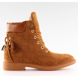 Timberki s velbloudem s visacím zámkem J-8686 hnědý