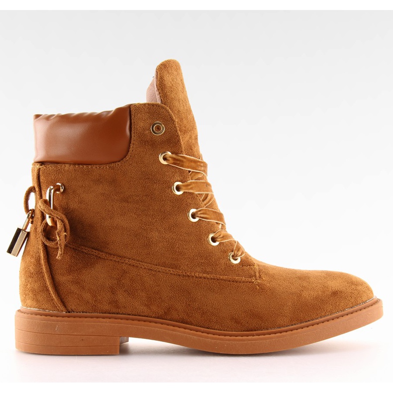 Timberki s velbloudem s visacím zámkem J-8686 hnědý