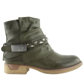Zelené dámské boty 815-PA DK.GREEN zelený