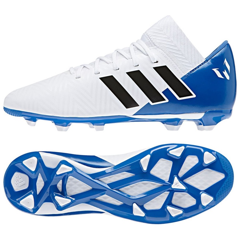 Kopačky Adidas Nemeziz Messi 18.3 FxG Jr DB2364 vícebarevný bílý Kopačky Adidas Nemeziz Messi 18.3 FxG Jr DB2364 vícebarevný bílý