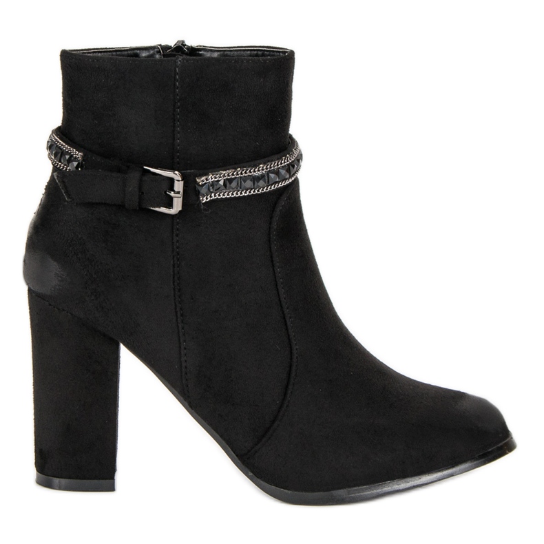 Semišové kozačky na vysokém podpatku od VINCEZA černá