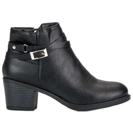 Abloom Černé kozačky na sloupku černý