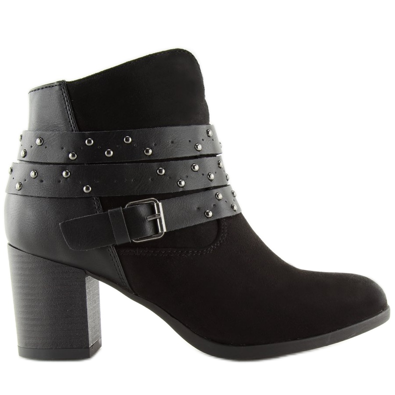 Boty na stabilním podpatku černé G-36 Black černá