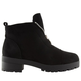 Černá 2017-3 Černá kozačky na vysoké podrážce Černá 2017-3 Černá kozačky na vysoké podrážce