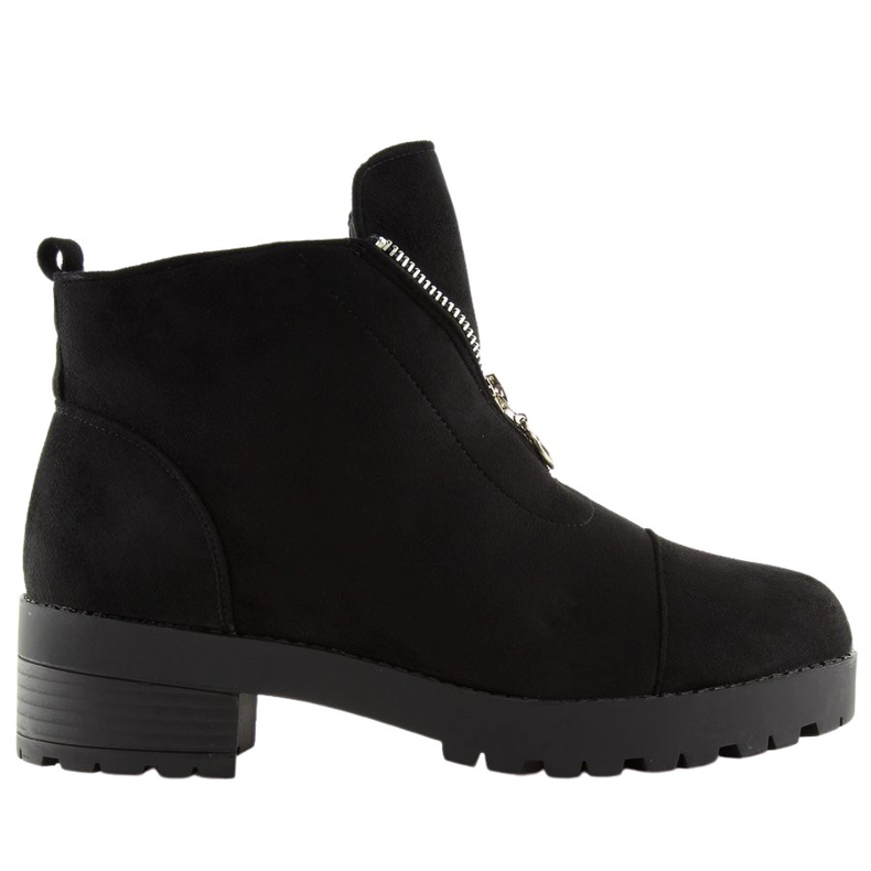 Černá 2017-3 Černá kozačky na vysoké podrážce Černá 2017-3 Černá kozačky na vysoké podrážce