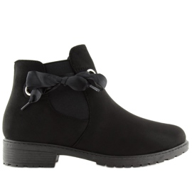 Černé černé boty XY-528 Black Jodhpur černý